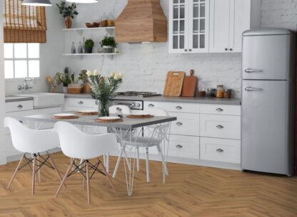 Lignum core herringbone kitchen image