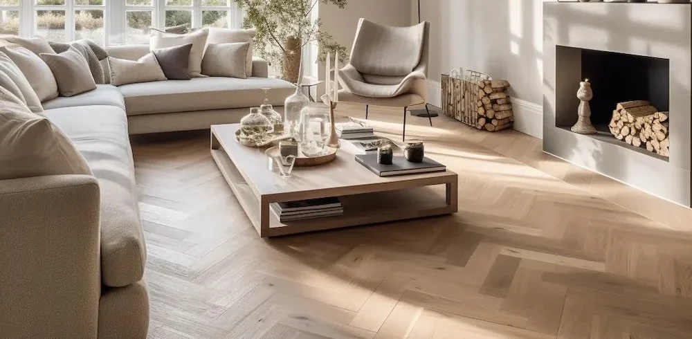 Herringbone flooring landscape