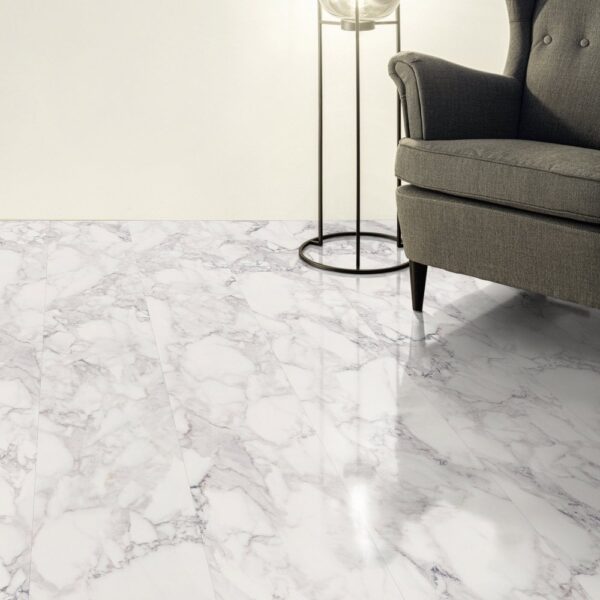 Kaindl White Marble - Aqua Pro 8.5mm High Gloss Laminate Flooring - Image 7