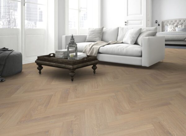 Fusion Premium Desert Oak Herringbone 12mm Laminate Flooring - Image 5