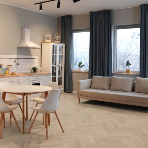 Fusion Premium Desert Oak Herringbone 12mm Laminate Flooring