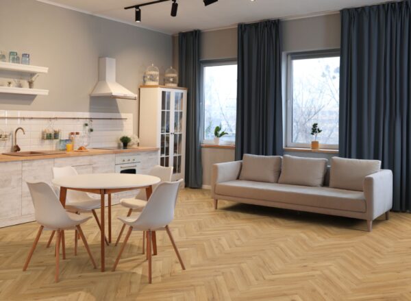 Fusion Premium Oak Robust Natural Herringbone 12mm Laminate Flooring - Image 4