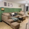 Traditional oak herringbone flooring down in living room