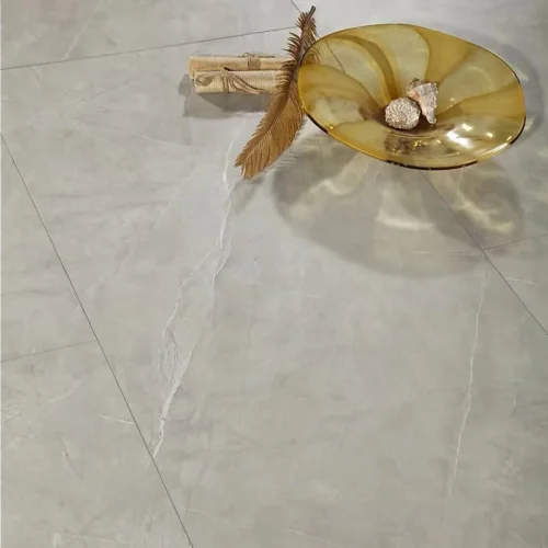 Washed Stone Gloss Marble Tile Effect Laminate Flooring 8mm