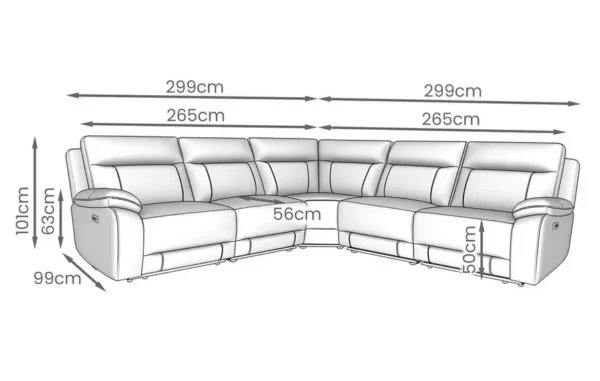 Colee leather Corner Sofa - Image 2