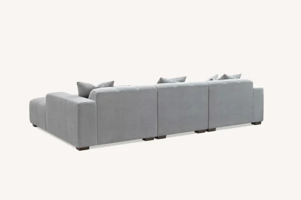 Aluxo Leonard Boucle Corner Sofa in Cloudy Grey - Image 6