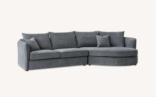 Rubin Corner Chaise in Charcoal Boucle - Image 5