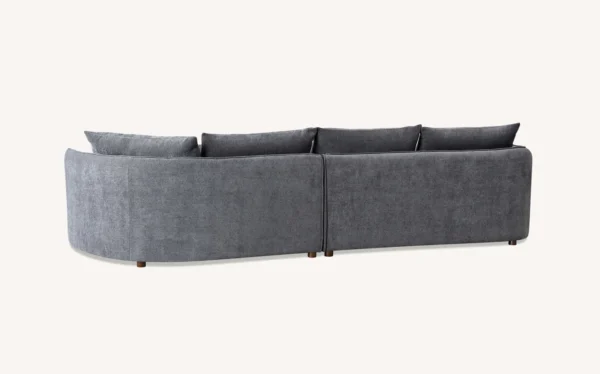 Rubin Corner Chaise in Charcoal Boucle - Image 8