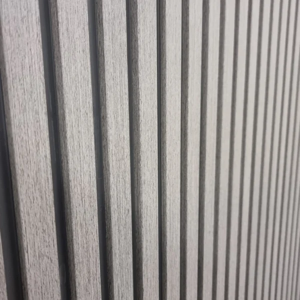 Wood Effect Slatted Veneer Dark Oak Wall Panels - Image 2