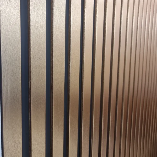 Wood Effect Slatted Veneer Dark Oak Wall Panels - Image 14