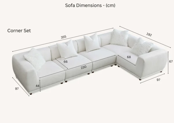 Lottie Modular Corner Group in Polar Boucle - Image 9