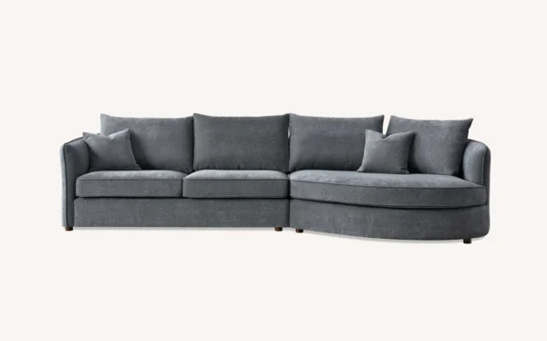 Rubin Corner Chaise in Charcoal Boucle - Image 6