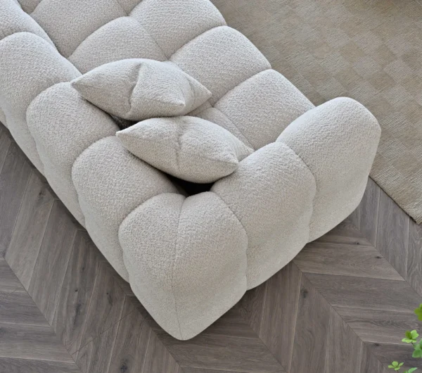 Aluxo Tribeca Corner Group in Oatmeal Boucle Fabric - Image 5