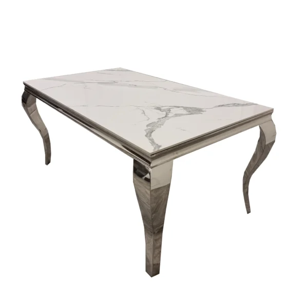 Louis Chrome Dining Table - Image 8