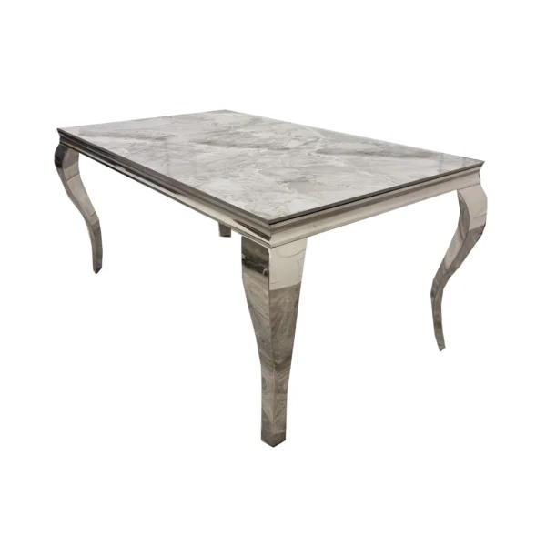 Louis Chrome Dining Table - Image 9