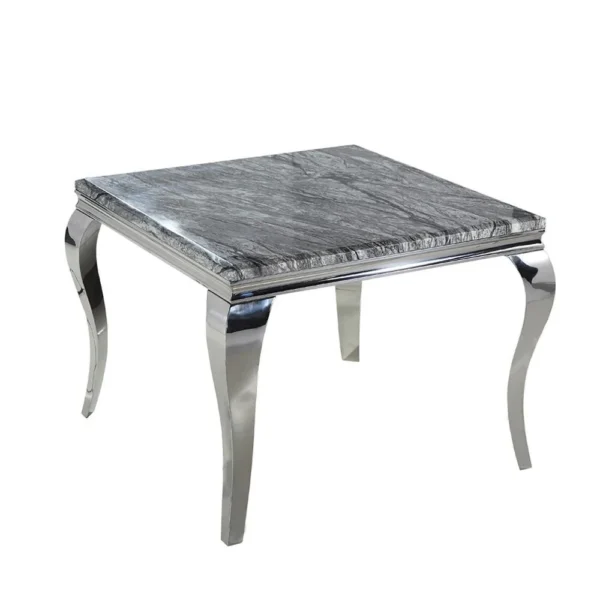 Louis 100cm Square Marble / Glass Dining Table In 5 Colours