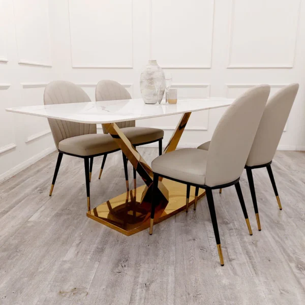 Valeo 180cm stone top dining table